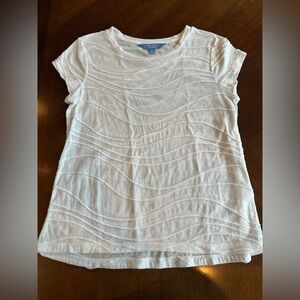 Simply Vera Vera Wang White Wave Tee Size Medium